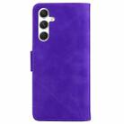 For Samsung Galaxy S25 5G Skin Feel Pure Color Flip Leather Phone Case(Purple) - 3