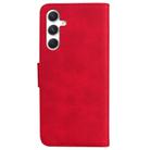 For Samsung Galaxy S25 5G Skin Feel Pure Color Flip Leather Phone Case(Red) - 3