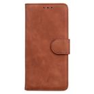 For Samsung Galaxy S25 5G Skin Feel Pure Color Flip Leather Phone Case(Brown) - 2
