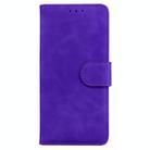 For Samsung Galaxy S25+ 5G Skin Feel Pure Color Flip Leather Phone Case(Purple) - 2