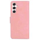 For Samsung Galaxy S25+ 5G Skin Feel Pure Color Flip Leather Phone Case(Pink) - 3