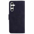For Samsung Galaxy S25+ 5G Skin Feel Pure Color Flip Leather Phone Case(Black) - 3