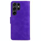 For Samsung Galaxy S25 Ultra 5G Skin Feel Pure Color Flip Leather Phone Case(Purple) - 3