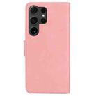 For Samsung Galaxy S25 Ultra 5G Skin Feel Pure Color Flip Leather Phone Case(Pink) - 3