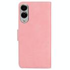 For Samsung Galaxy S25 Edge 5G Skin Feel Pure Color Flip Leather Phone Case(Pink) - 3