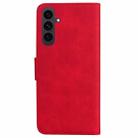 For Samsung Galaxy S25 FE 5G Skin Feel Pure Color Flip Leather Phone Case(Red) - 3