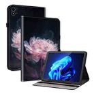 For itel Pad One 10.1 Crystal Texture Painted Leather Smart Tablet Case(Purple Peony) - 1