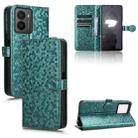 For HMD Fusion 5G Honeycomb Dot Texture Leather Phone Case(Green) - 1