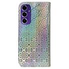 For Samsung Galaxy S24 FE 5G Colorful Magnetic Buckle Leather Phone Case(Silver) - 3