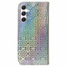 For Samsung Galaxy S25 5G Colorful Magnetic Buckle Leather Phone Case(Silver) - 3