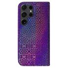 For Samsung Galaxy S25 Ultra 5G Colorful Magnetic Buckle Leather Phone Case(Purple) - 3