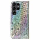 For Samsung Galaxy S25 Ultra 5G Colorful Magnetic Buckle Leather Phone Case(Silver) - 3