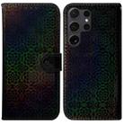 For Samsung Galaxy S25 Ultra 5G Colorful Magnetic Buckle Leather Phone Case(Black) - 1