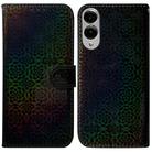 For Samsung Galaxy S25 Edge 5G Colorful Magnetic Buckle Leather Phone Case(Black) - 1