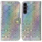 For Samsung Galaxy S25 FE 5G Colorful Magnetic Buckle Leather Phone Case(Silver) - 1