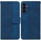 For Samsung Galaxy S25 FE 5G Geometric Embossed Leather Phone Case(Blue) - 1