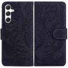 For Samsung Galaxy S25+ 5G Tiger Embossing Pattern Flip Leather Phone Case(Black) - 1