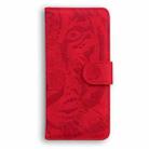 For Samsung Galaxy S25+ 5G Tiger Embossing Pattern Flip Leather Phone Case(Red) - 3