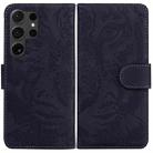 For Samsung Galaxy S25 Ultra 5G Tiger Embossing Pattern Flip Leather Phone Case(Black) - 1