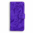 For Samsung Galaxy S25 Ultra 5G Tiger Embossing Pattern Flip Leather Phone Case(Purple) - 3