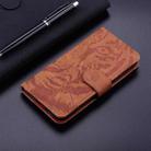 For Samsung Galaxy S25 Ultra 5G Tiger Embossing Pattern Flip Leather Phone Case(Brown) - 2