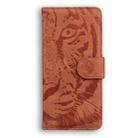 For Samsung Galaxy S25 Ultra 5G Tiger Embossing Pattern Flip Leather Phone Case(Brown) - 3