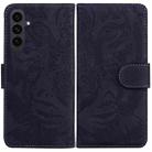 For Samsung Galaxy S25 FE 5G Tiger Embossing Pattern Flip Leather Phone Case(Black) - 1