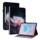 For Samsung Galaxy Tab S6 SM-T860 SM-T865 Crystal Texture Painted Leather Smart Tablet Case, without Pen(Purple Peony) - 1