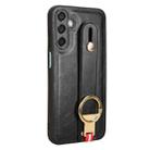For Samsung Galaxy F15 5G / M15 5G Wristband Leather Back Phone Case(Black) - 3