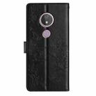 For Motorola Moto G7 Power Butterflies and Flowers Leather Phone Case(Black) - 3