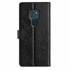 For Motorola Moto G9 / G9 Play Butterflies and Flowers Leather Phone Case(Black) - 3