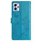 For Motorola Moto G13 / G23 Butterflies and Flowers Leather Phone Case(Blue) - 3