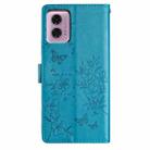 For Motorola Moto G24 / G04 Butterflies and Flowers Leather Phone Case(Blue) - 3