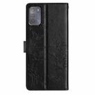 For Motorola Moto G50 Butterflies and Flowers Leather Phone Case(Black) - 3