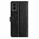 For Motorola Moto G Stylus 5G 2024 Butterflies and Flowers Leather Phone Case(Black) - 3