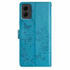 For Motorola Moto G Stylus 5G 2024 Butterflies and Flowers Leather Phone Case(Blue) - 3