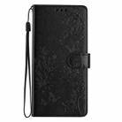 For Motorola Moto G75 5G Butterflies and Flowers Leather Phone Case(Black) - 3