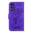 For Samsung Galaxy S24 FE 5G Butterfly Rose Embossed Leather Phone Case(Purple) - 3