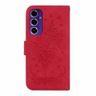 For Samsung Galaxy S24 FE 5G Butterfly Rose Embossed Leather Phone Case(Red) - 3