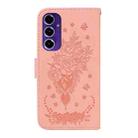 For Samsung Galaxy S24 FE 5G Butterfly Rose Embossed Leather Phone Case(Pink) - 3