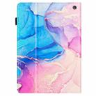 For Amazon Fire HD8 Plus 2022 / HD8 2020 Marble Litchi Leather Smart Tablet Case(Pink Blue) - 3