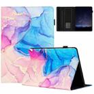 For Amazon Kindle Paperwhite 5 2021 Marble Litchi Leather Smart Tablet Case(Pink Blue) - 1