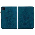 For itel Pad One 10.1 Lily Embossed Leather Tablet Case(Dark Blue) - 3