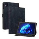 For itel Pad One 10.1 Lily Embossed Leather Tablet Case(Black) - 1