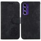 For Samsung Galaxy S24 FE 5G Little Tiger Embossed Leather Phone Case(Black) - 1