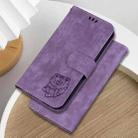 For Samsung Galaxy S25 5G Little Tiger Embossed Leather Phone Case(Purple) - 2