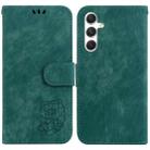 For Samsung Galaxy S25+ 5G Little Tiger Embossed Leather Phone Case(Green) - 1