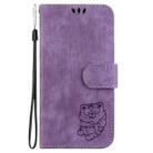 For Samsung Galaxy S25 Ultra 5G Little Tiger Embossed Leather Phone Case(Purple) - 3