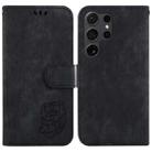 For Samsung Galaxy S25 Ultra 5G Little Tiger Embossed Leather Phone Case(Black) - 1