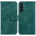 For Samsung Galaxy S25 FE 5G Little Tiger Embossed Leather Phone Case(Green) - 1